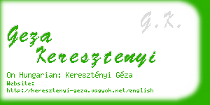 geza keresztenyi business card